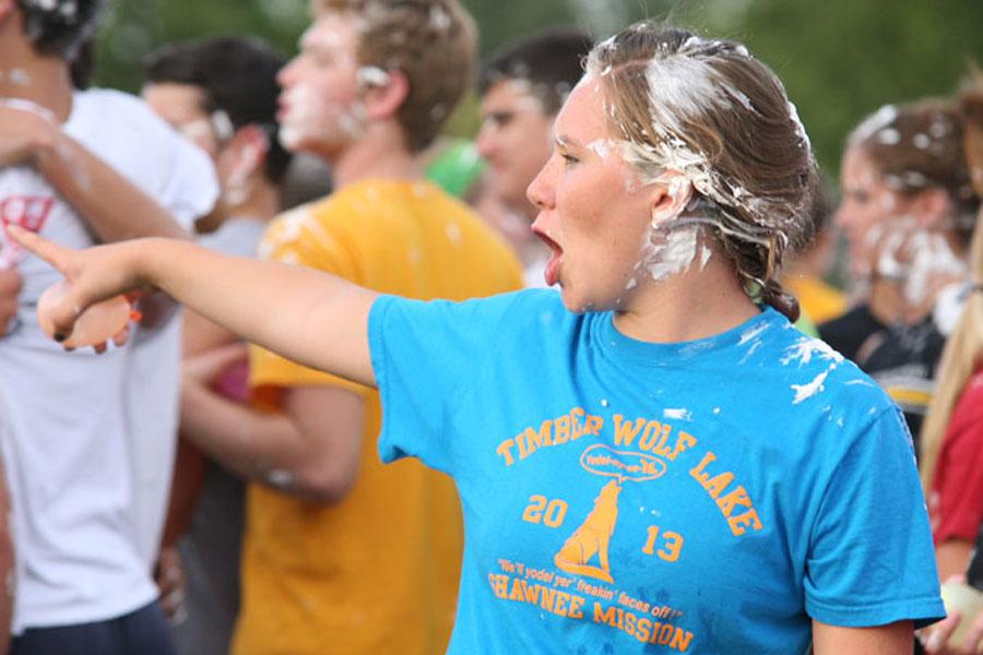 Senior Katie Tracy at Muck Fest.