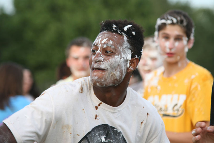 Shaving cream fight at Muck Fest