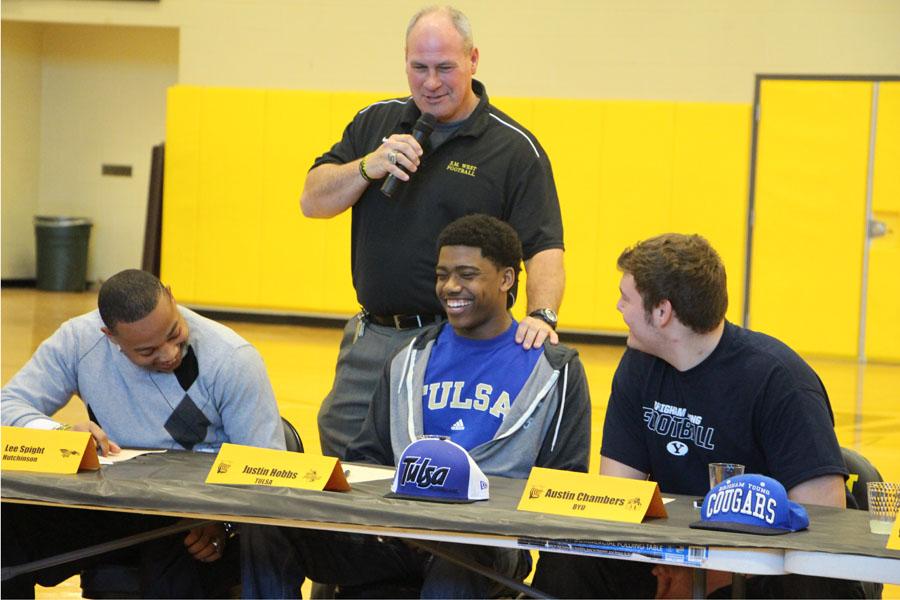 Justin Hobbs signed to play football at Tulsa.