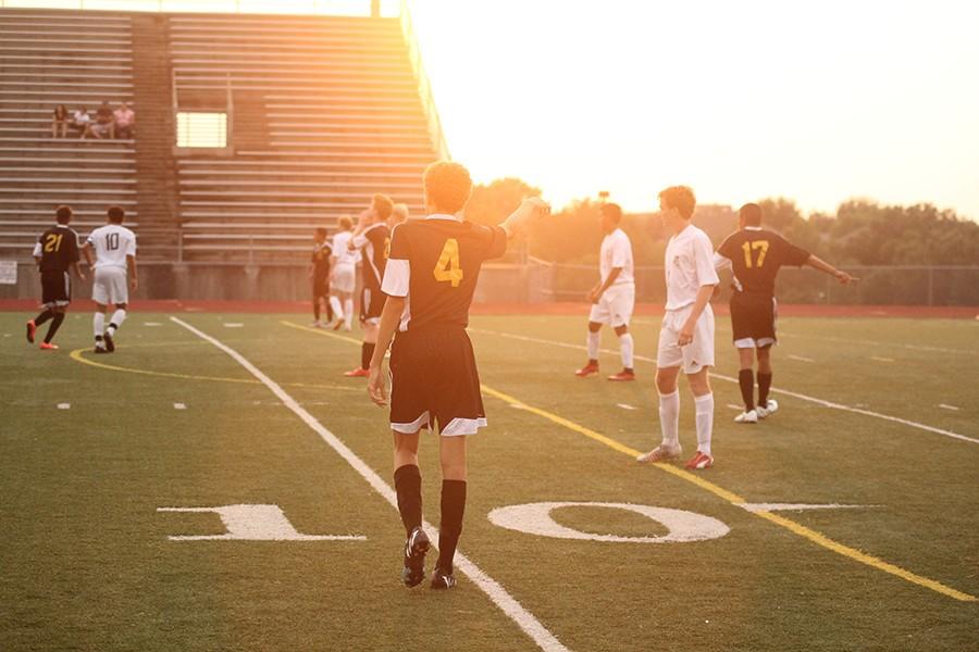 The sun sets over the stadium. Photo by Nina Williams.