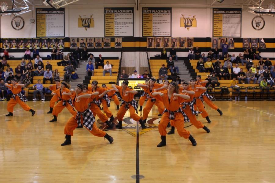 Dance team performs their routine. Photo by Mikaela Kelly-Price.