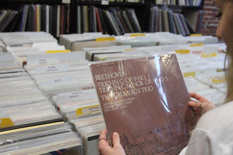 Patron shopping at Vinyl Renaissance & Audio