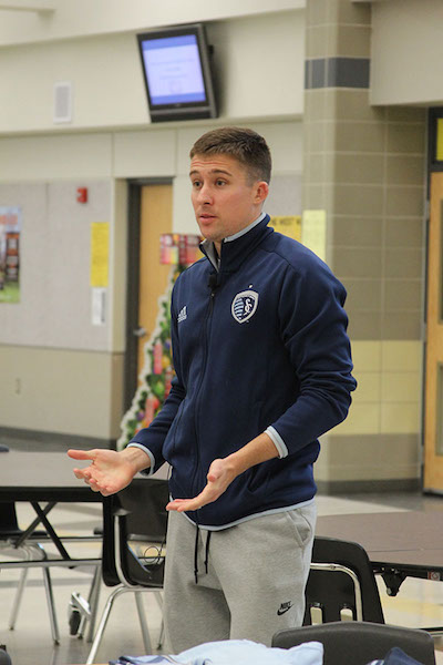 2016 Girls Soccer Team Visited by Matt Besler