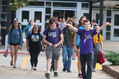 Students from SMW start walking out to join the strike.