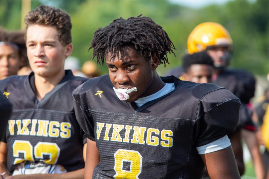 Omari Shabazz a the football scrimmage